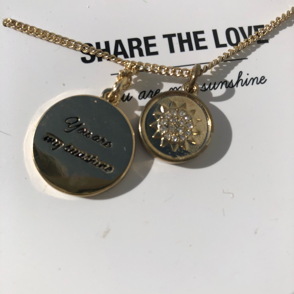 BCBG Sunshine Sun Pendant Necklace
